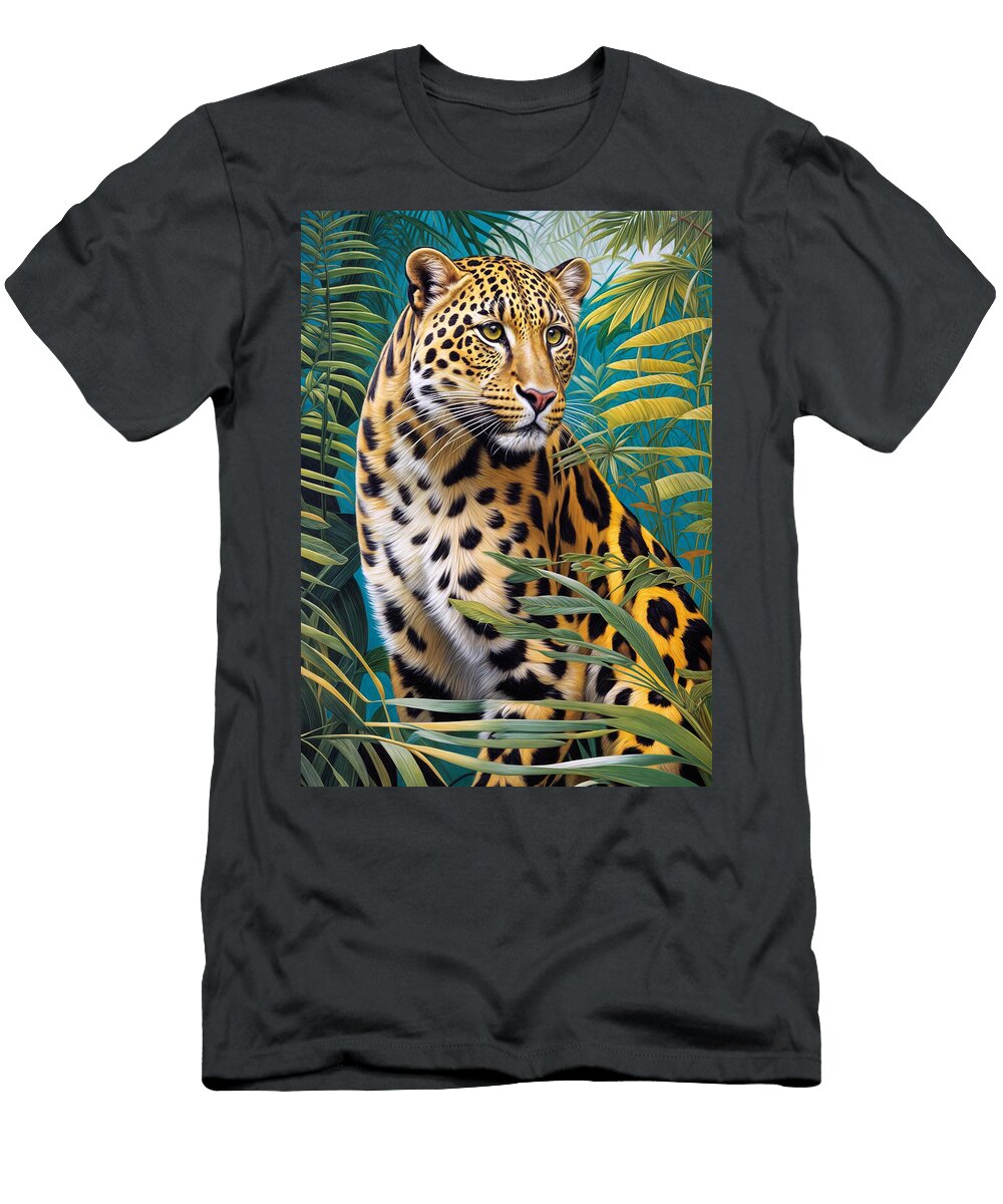 Leopard Portrait Mango Art T-Shirt