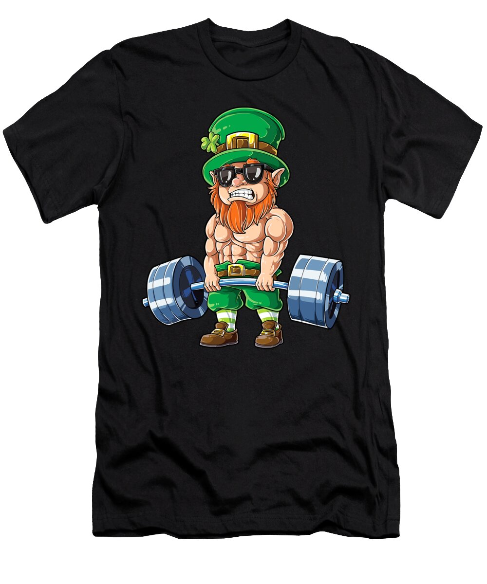 Leprechaun St Patricks Day Weightlifting Deadlift Fitness 1 T-Shirt