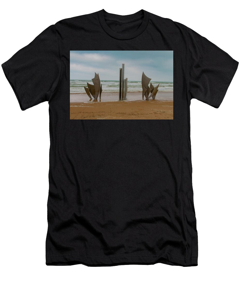 Les Braves Omaha Beach Memorial in Normandy France Ivan Batinic T-Shirt