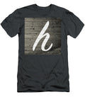 Letter H White Paint Peeling From Wood Planks Design Turnpike T-Shirt