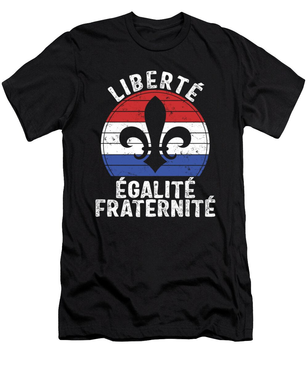 Liberty Equality Fraternity Vintage Fleur De Lis Tinh Tran Le Thanh T-Shirt