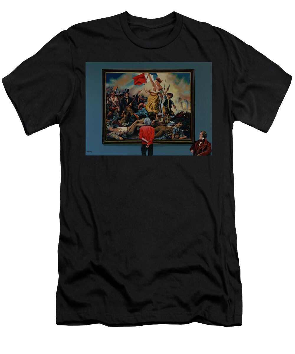 Liberty Leads the People By Delacroix Painting Paul Meijering T-Shirt