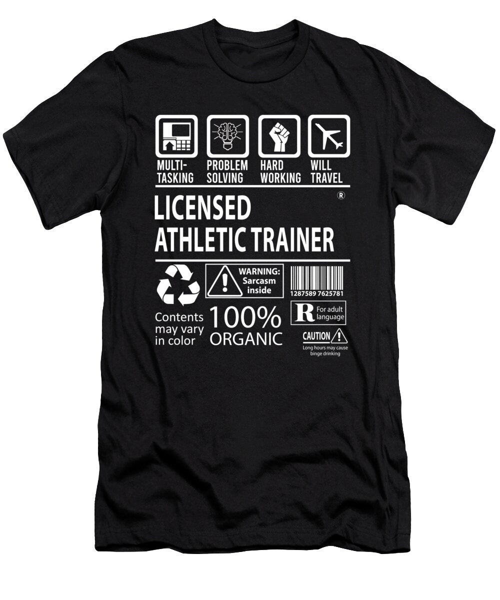 Licensed Athletic Trainer Multitasking Job Title Gift Item Shi Hu Kang T-Shirt