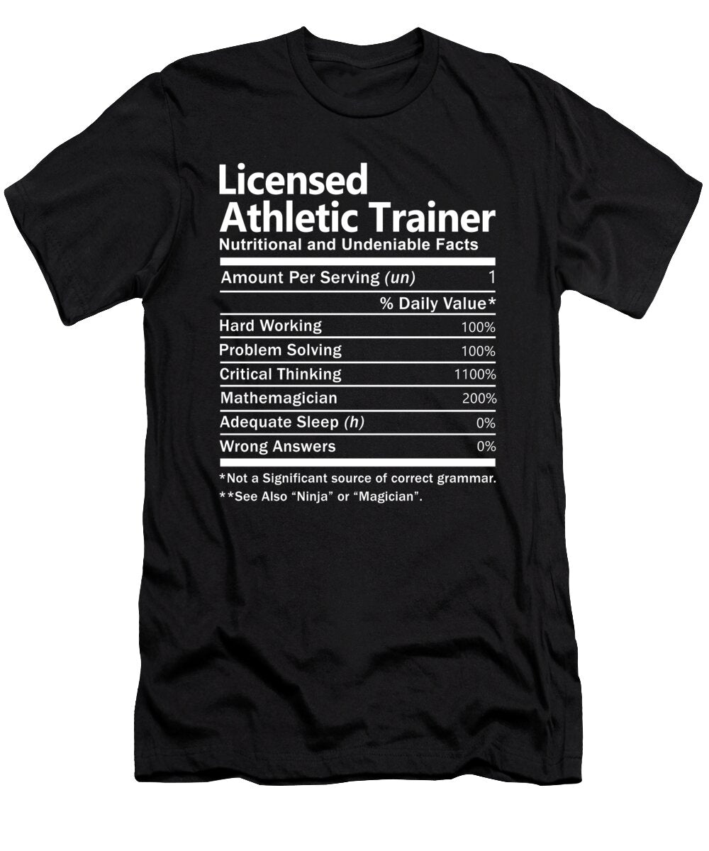 Licensed Athletic Trainer Nutrition Factors Gift Item Shi Hu Kang T-Shirt