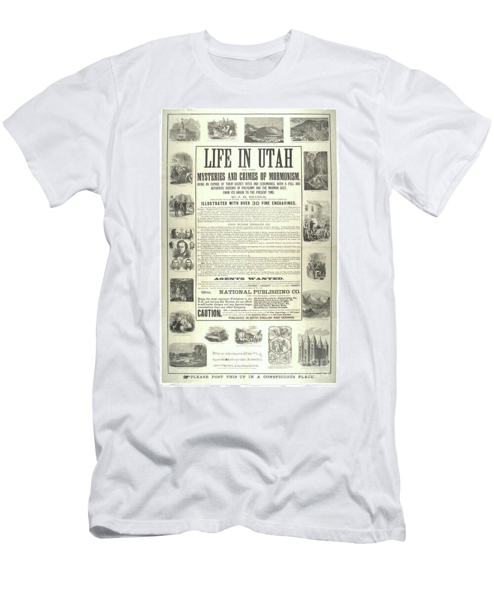 Life in Utah or the Mysteries and Crimes of Mormonism Being an Expose of Their Secret Rites and Ceremonies C1870 American School T-Shirt