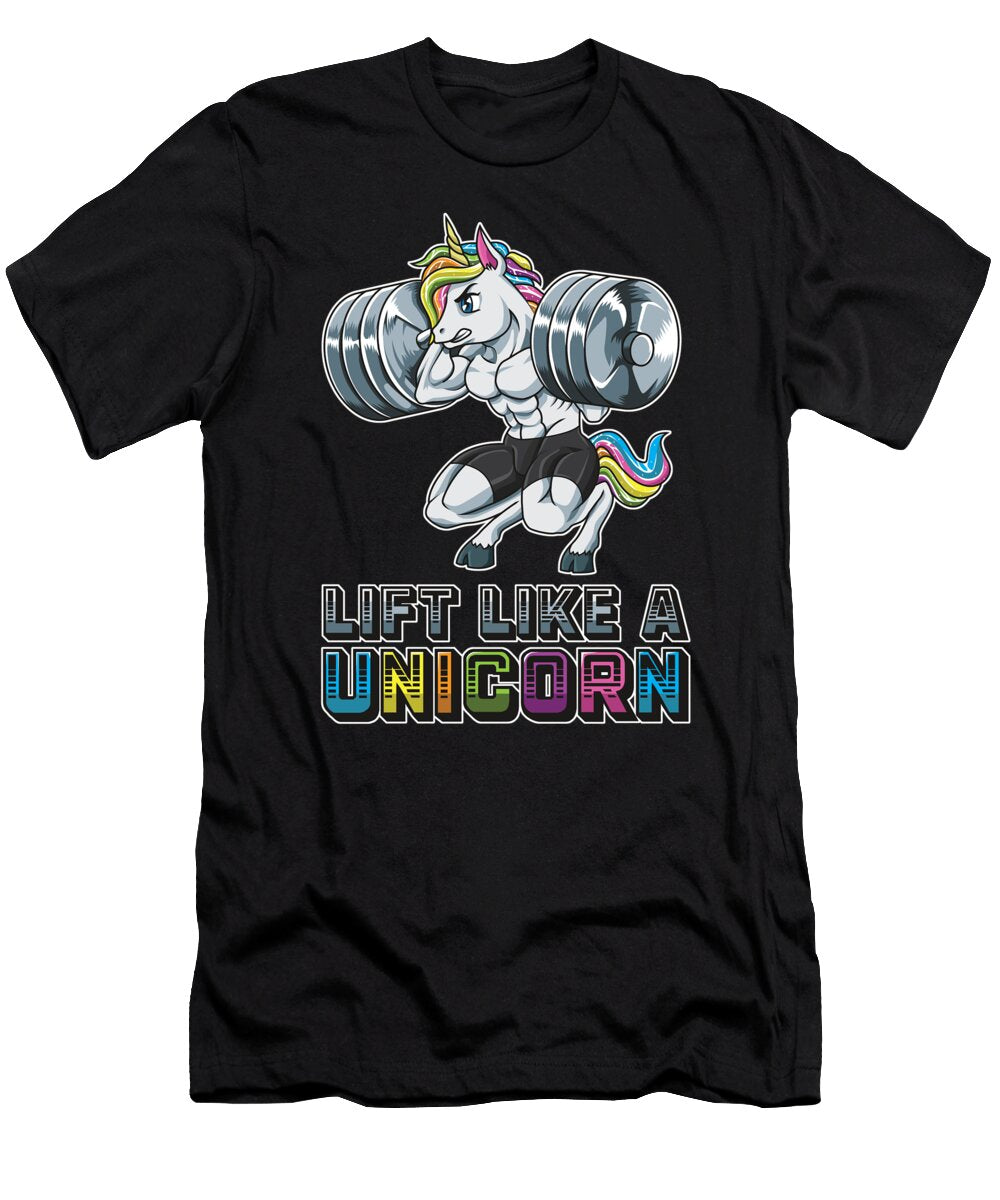 Lift Like a Unicorn Fitness Weightlifting Muscle Mister T-Shirt