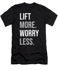 Lift More Worry Less Funny Gym Motivation Matthew Chan T-Shirt