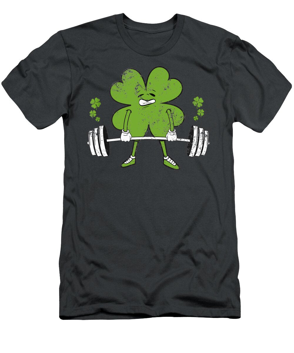 Lifting Shamrock St Patricks Day Fitness Gym Workout Robert D Price T-Shirt