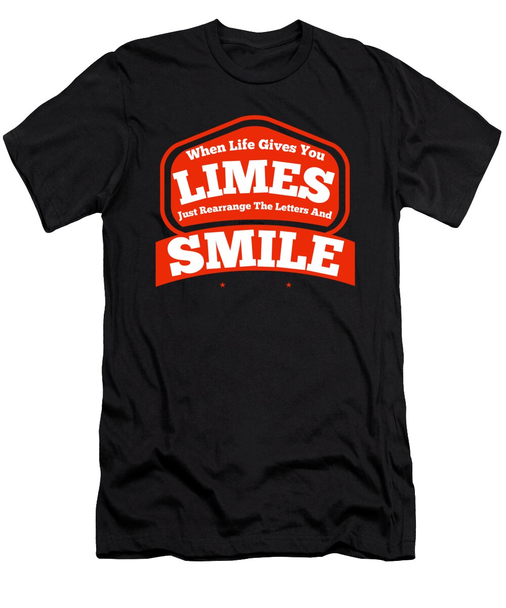 Limes and Smiles Motivational Artwork T-Shirt
