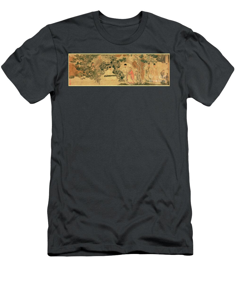 Literi Gathering in Qinglin Ink and Colour on Paper Chinese School T-Shirt
