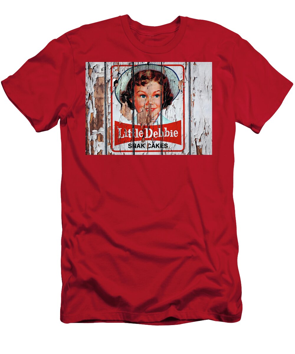Little Debbie Brand Logo Peeling Paint on Wood Wall Design Turnpike T-Shirt