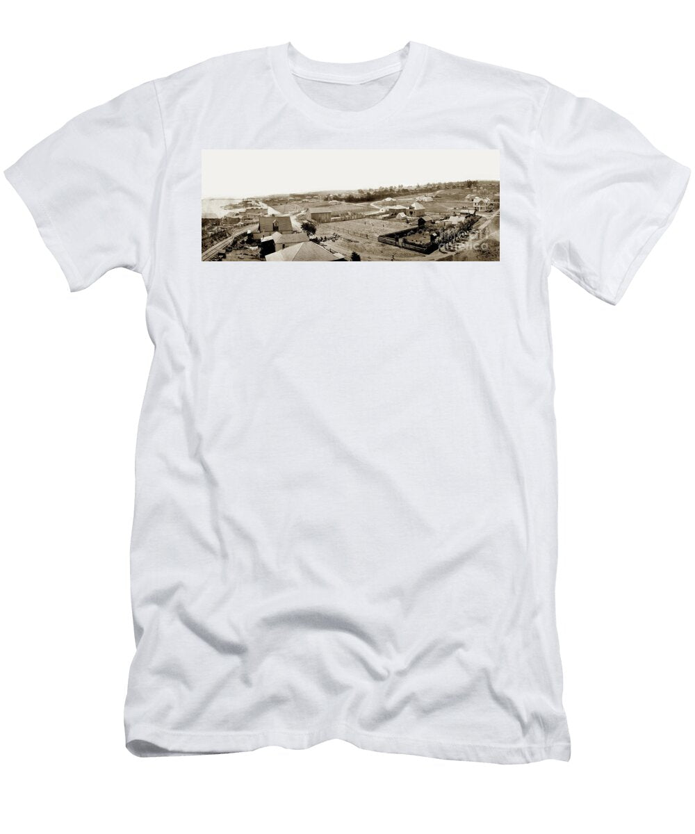 Looking Down Wave Street At Drake Street with the Tevis Mansion California Views Archives Mr Pat Hathaway Archives T-Shirt
