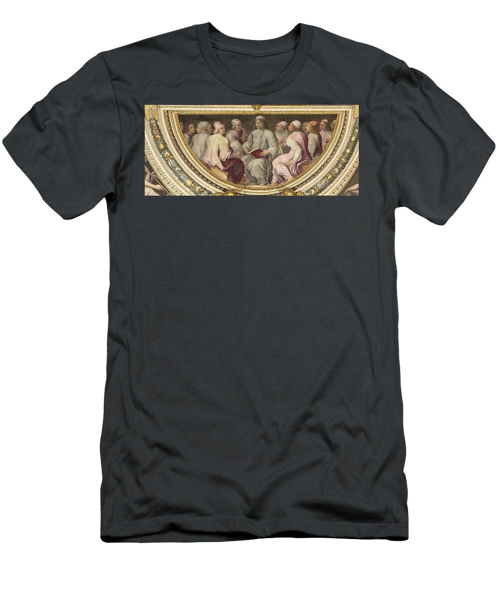 Lorenzo Il Magnifico Among Philosophers and Scholars Giorgio Vasari T-Shirt
