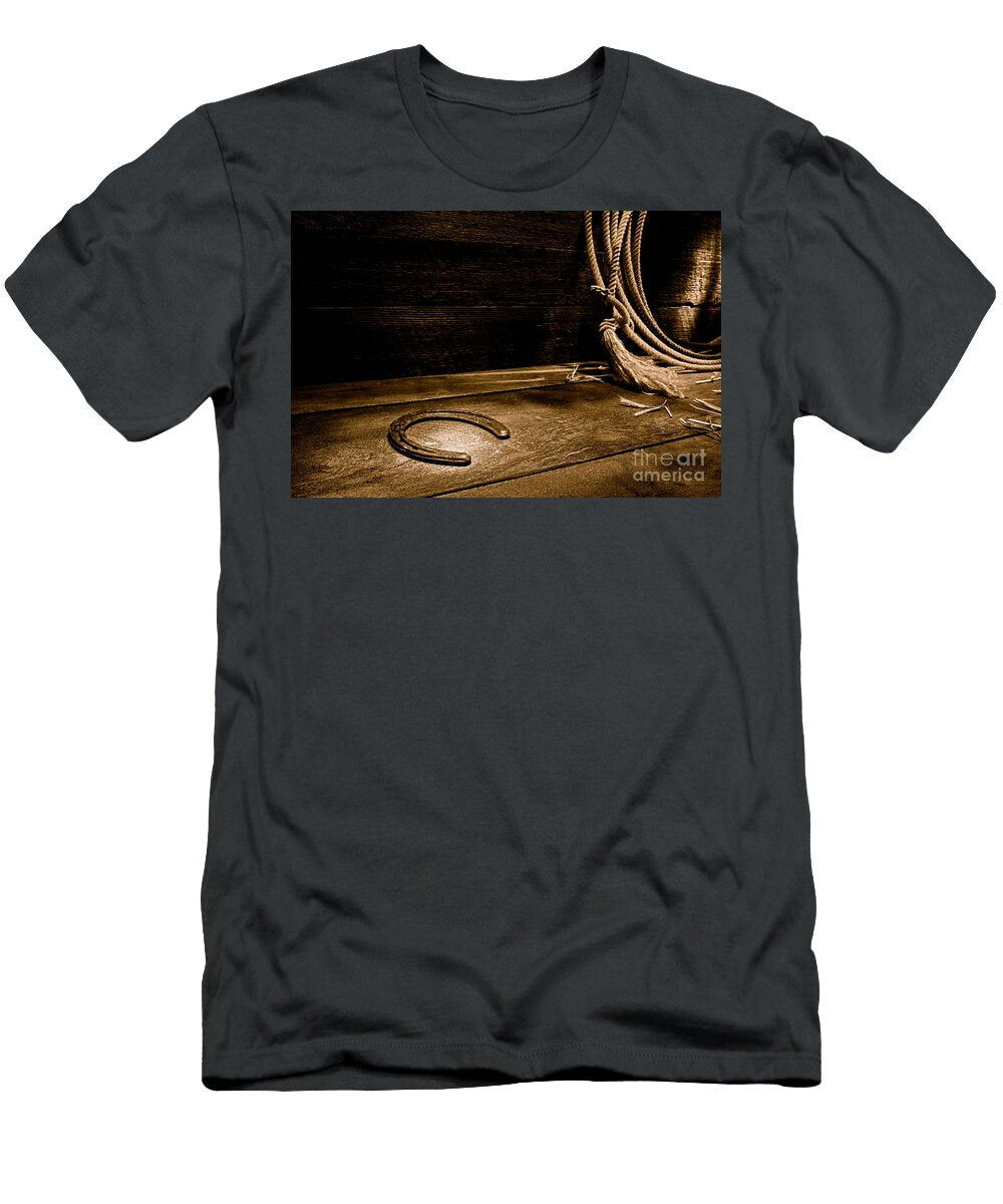 Lost Horseshoe Sepia Olivier Le Queinec T-Shirt