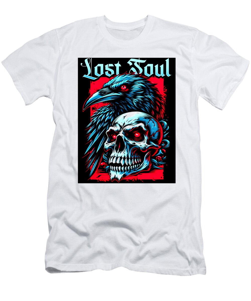 Lost Soul with Skull and Raven Quang Vu T-Shirt