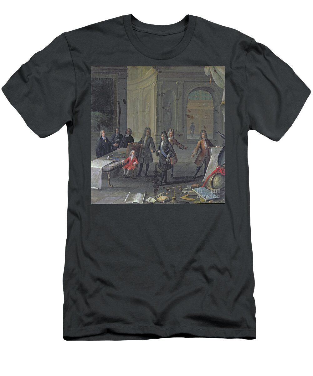 Louis Xiv Attending a Lesson of His Great Grandson the Future Louis Xv C1715 French School T-Shirt
