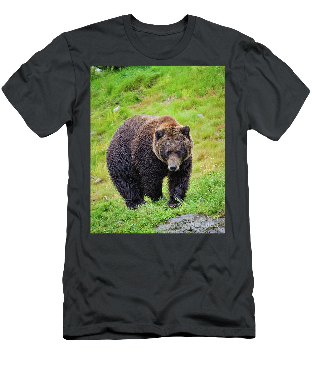 Lumbering Grizzly Bear Timothy Flanigan T-Shirt