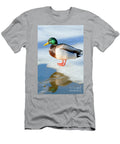 Mallard on Ice and Reflection Regina Geoghan T-Shirt