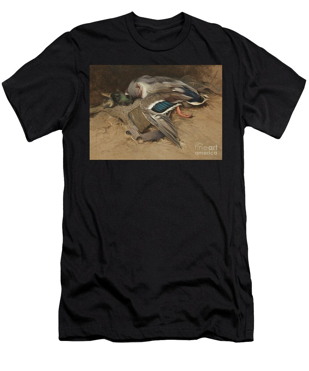 Mallards Drake Watercolor on Buff Paper Edwin John Alexander T-Shirt