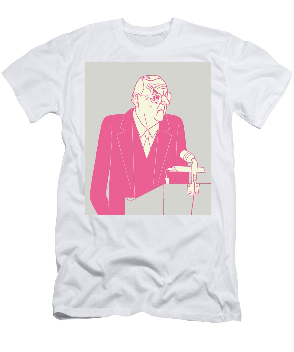 Man Giving Speech Csa Images T-Shirt