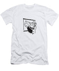 Man in Front of and Pointing to Map of USA Csa Images T-Shirt