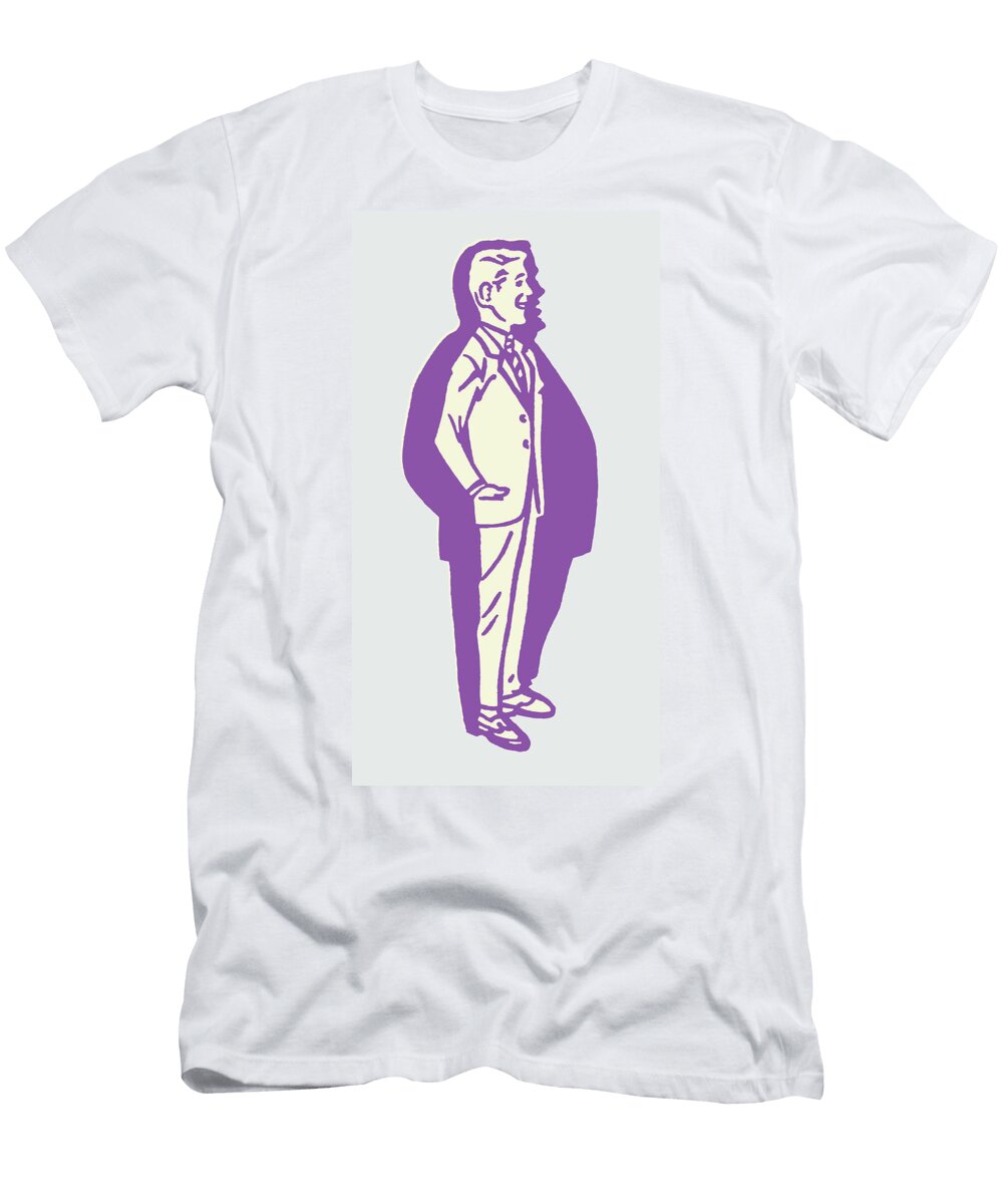 Man in Shadow of Former Fat Self Csa Images T-Shirt