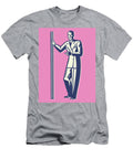 Man in Suit Leaning on Wall Csa Images T-Shirt