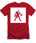 Man in Suit Walking with Dumbbell Silhouette Aloysius Patrimonio T-Shirt