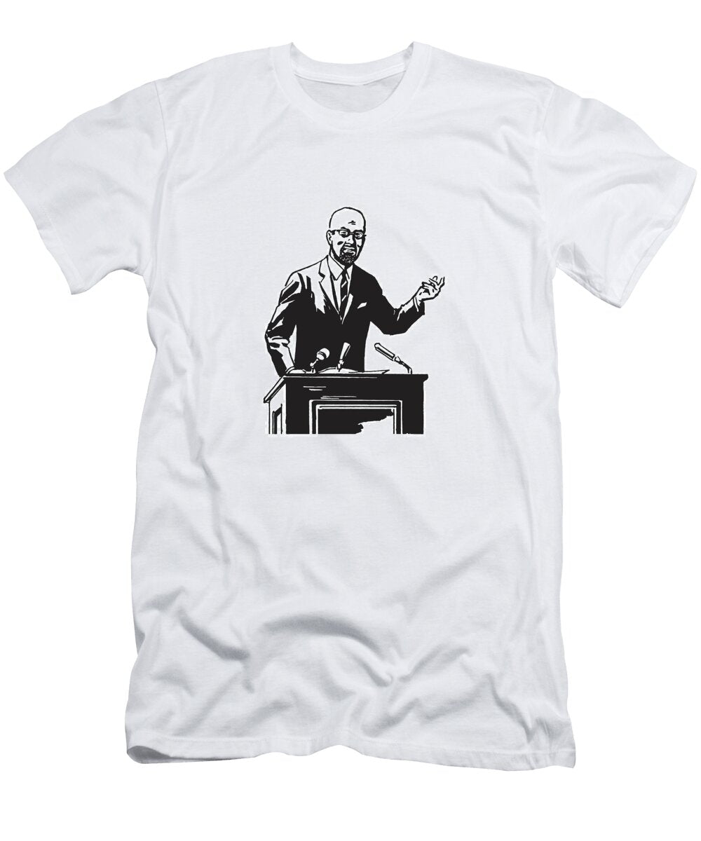 Man Speaking At a Podium Csa Images T-Shirt