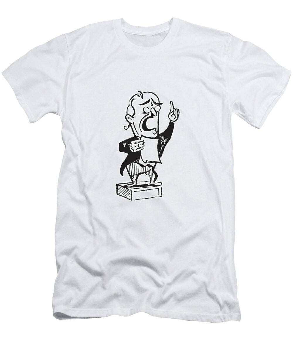 Man Speaking on Soapbox Csa Images T-Shirt