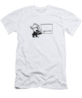 Man Teaching and Pointing to Blank Sign Csa Images T-Shirt