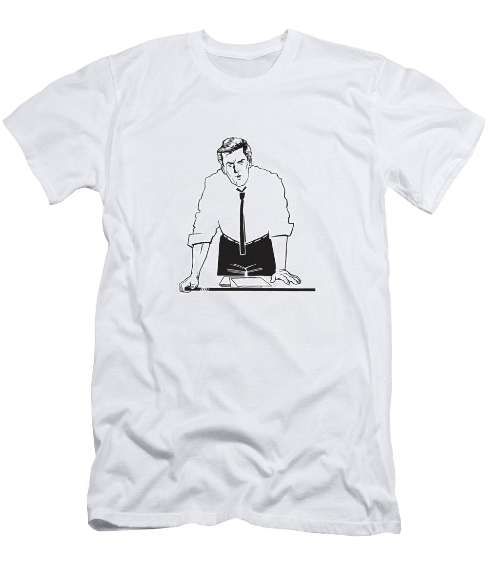 Man with Sleeves Rolled Up Csa Images T-Shirt