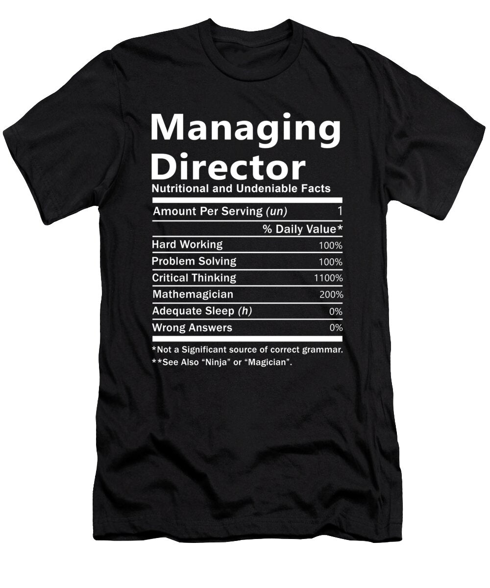 Managing Director Nutrition Factors Gift Item Shi Hu Kang T-Shirt