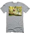 Mandarin Duck Drake Calling Perched High in Tree in Nick Upton Natureplcom T-Shirt
