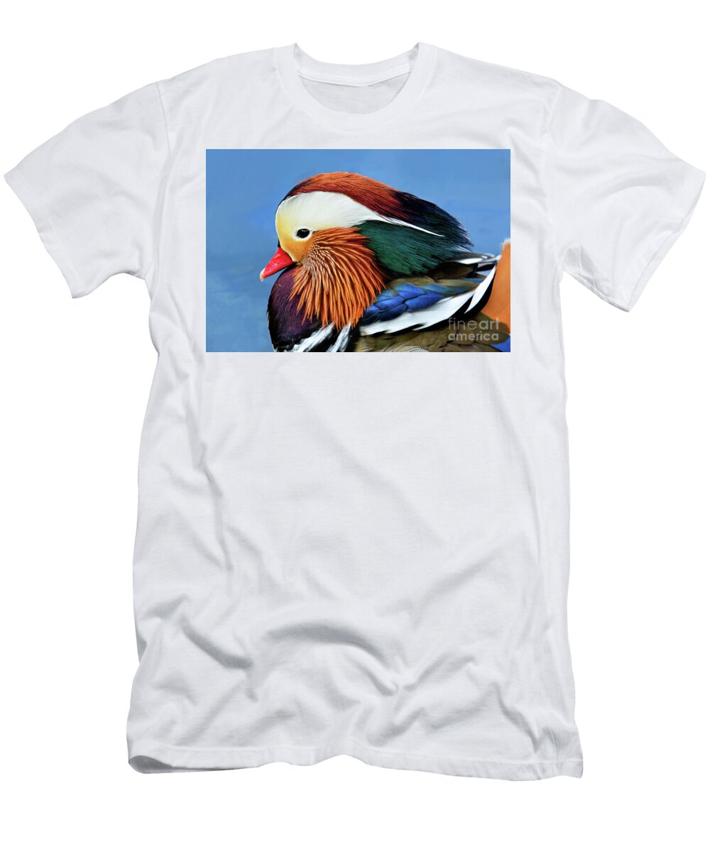 Mandarin Duck Portrait 1 Regina Geoghan T-Shirt