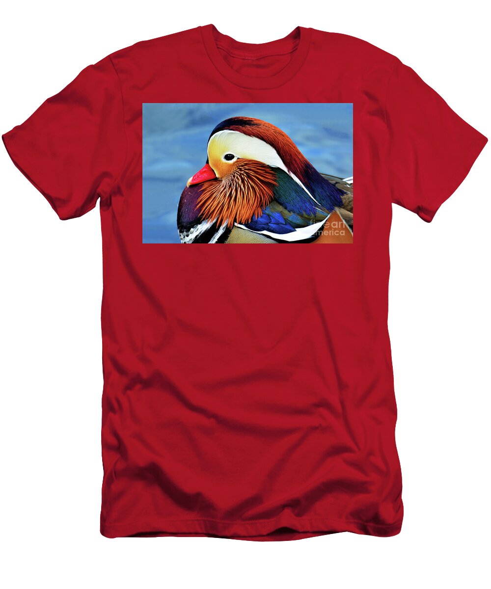 Mandarin Duck Portrait 2 Regina Geoghan T-Shirt