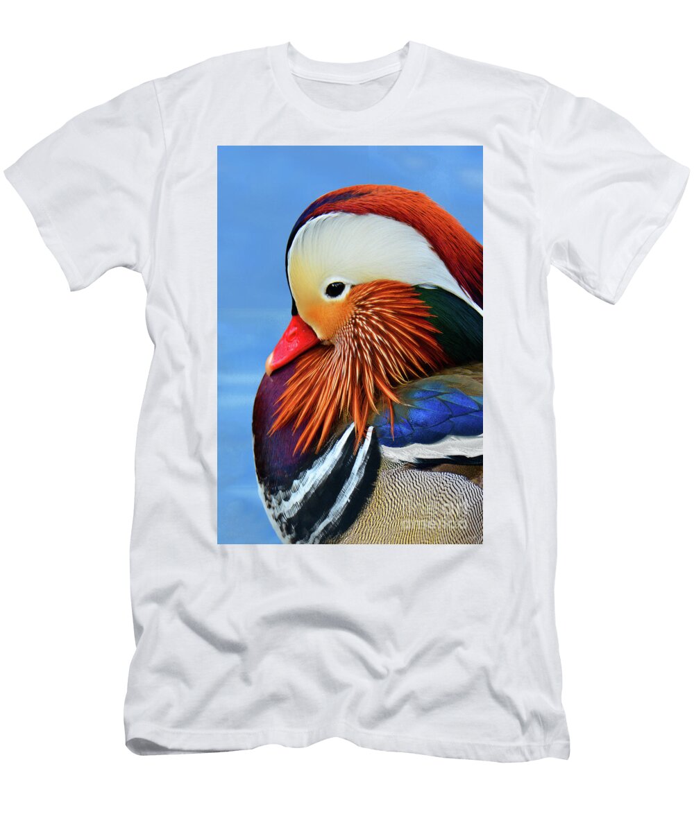 Mandarin Duck Portrait 3 Regina Geoghan T-Shirt