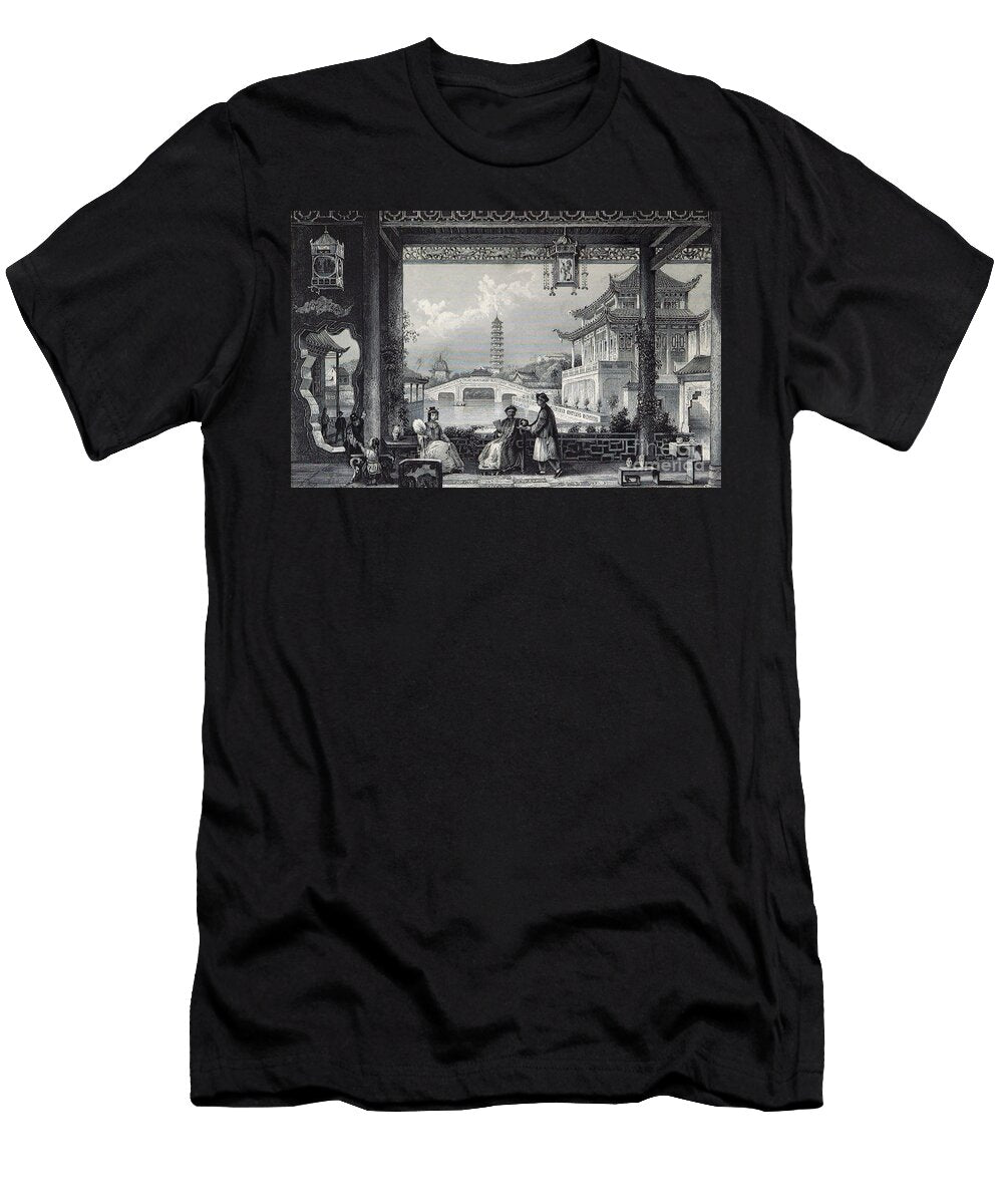 Mandarin Garden Pavilion China 19th British Library T-Shirt