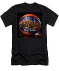 Manhattan Luxury Basketball in Orange and Blue Max Freeman T-Shirt