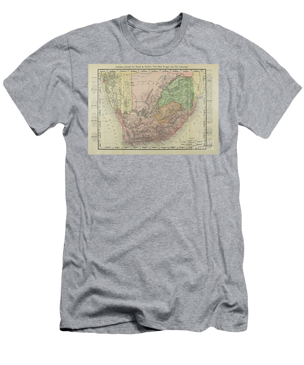 Map of South Africa 1900 F1 Historic Illustrations T-Shirt