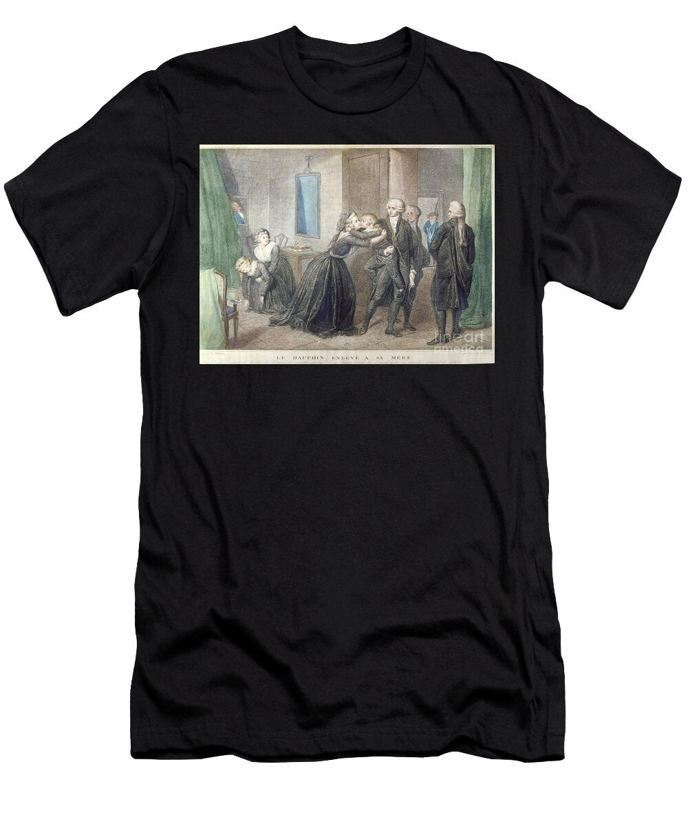 Marie Antoinette Bids Farewell to Her Son the Dauphin Louis Charles De Bourbon At the Temple 3rd July 1793 French School T-Shirt