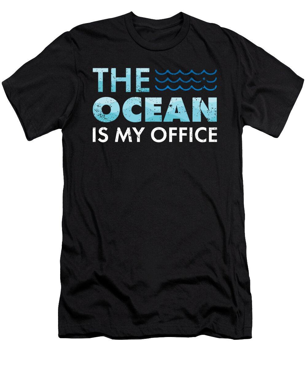 Marine Biologist Gift Ocean Is My Office Marine Biology Kanig Designs T-Shirt