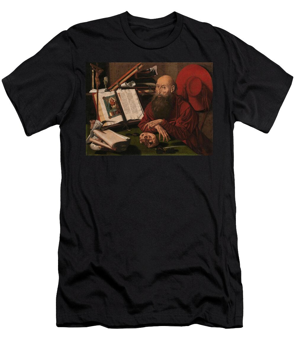 Marinus Van Reymerswale St Jerome in His Study Dating C 1535 C 1545 Marinus Van Reymerswale Attributed to T-Shirt