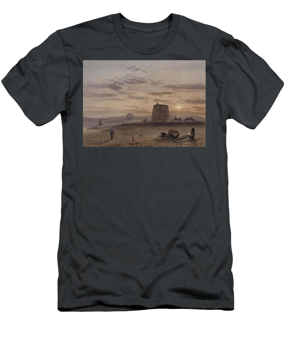 Martello Tower At St Leonards Against Setting Sun Charles Bentley English T-Shirt
