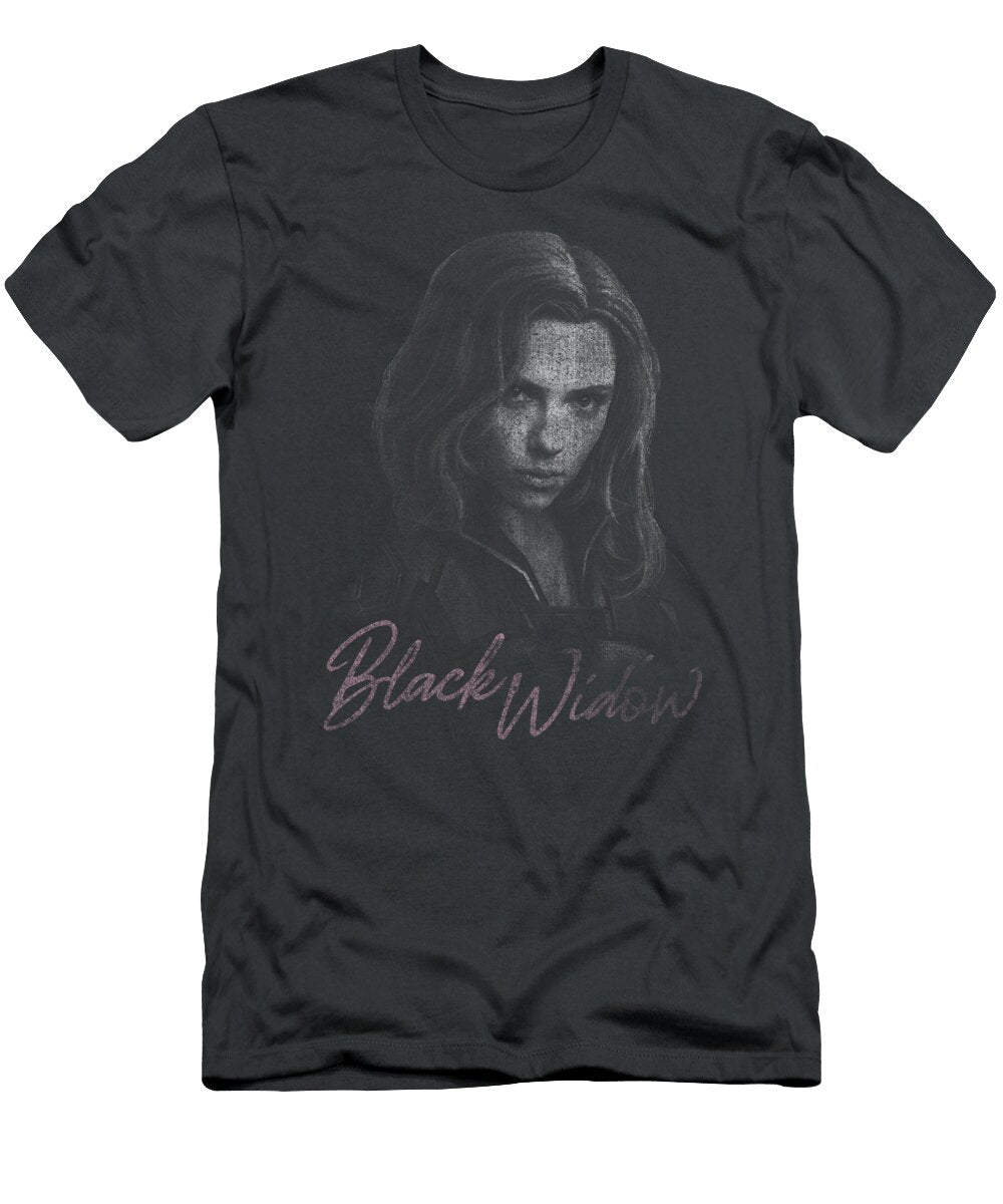 Marvel Black Widow Movie Monochromatic Portrait Finlay Jasmin T-Shirt