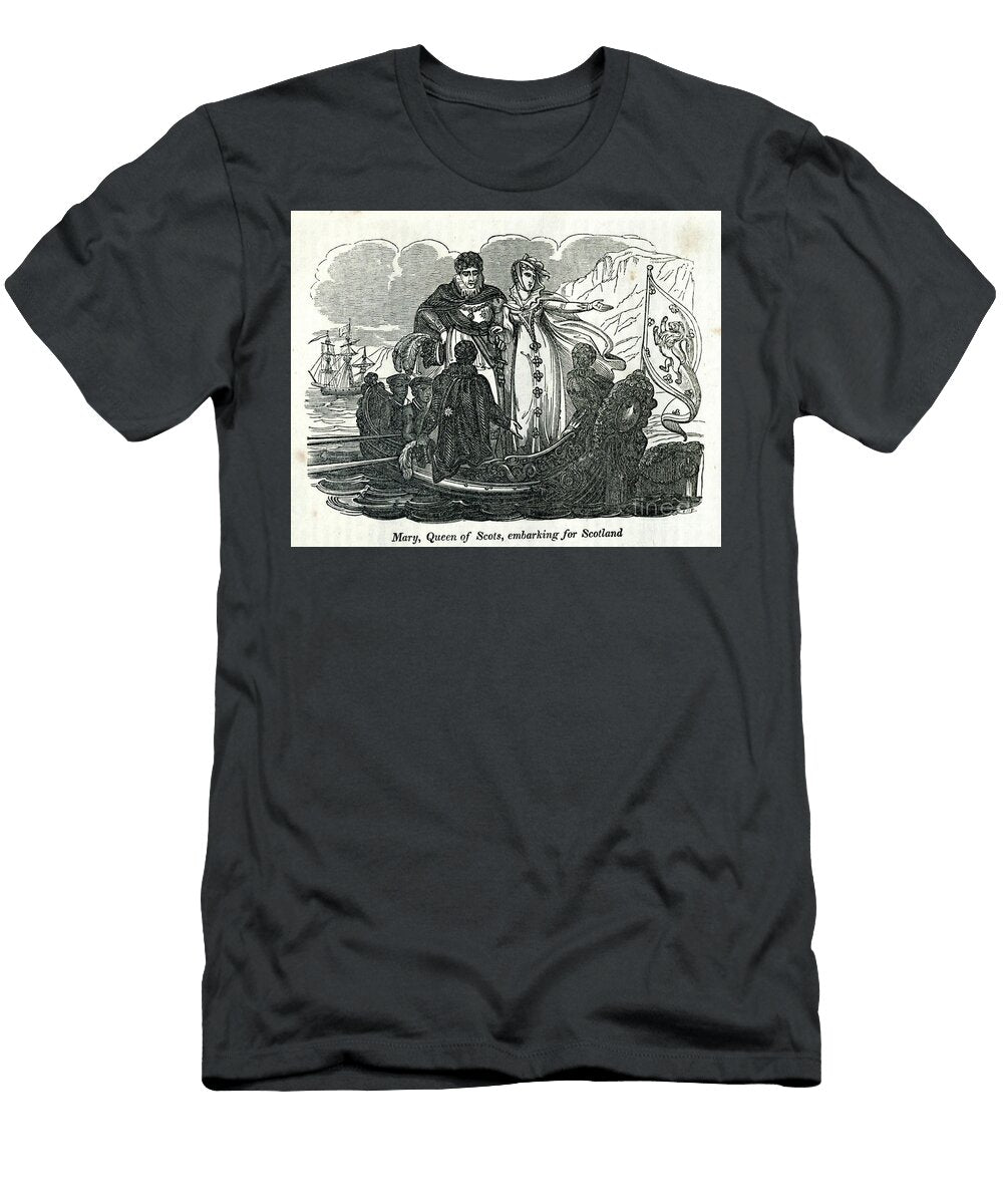 Mary Queen of Scots Embarking for Scotland J1 Historic Illustrations T-Shirt