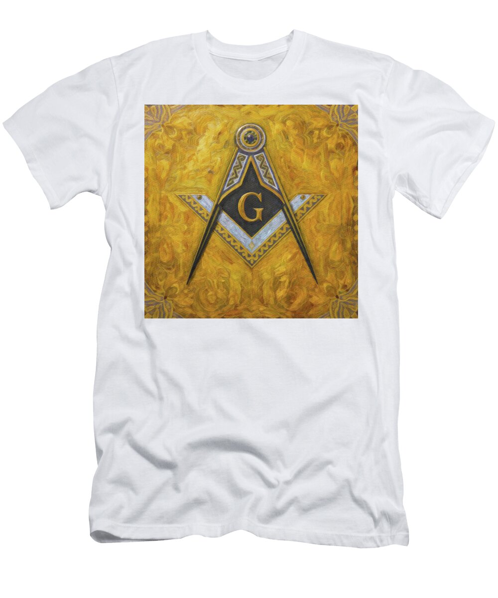 Masonic Symbol on Ornate Background Pierre Blanchard T-Shirt