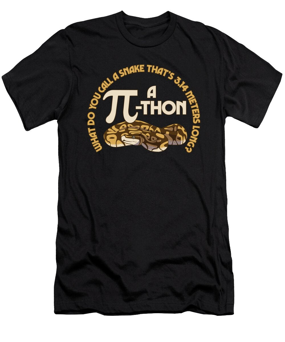 Math Pun Pi Thon Funny Snake Mathematics Meme Happy Pi Day Maximus Designs T-Shirt