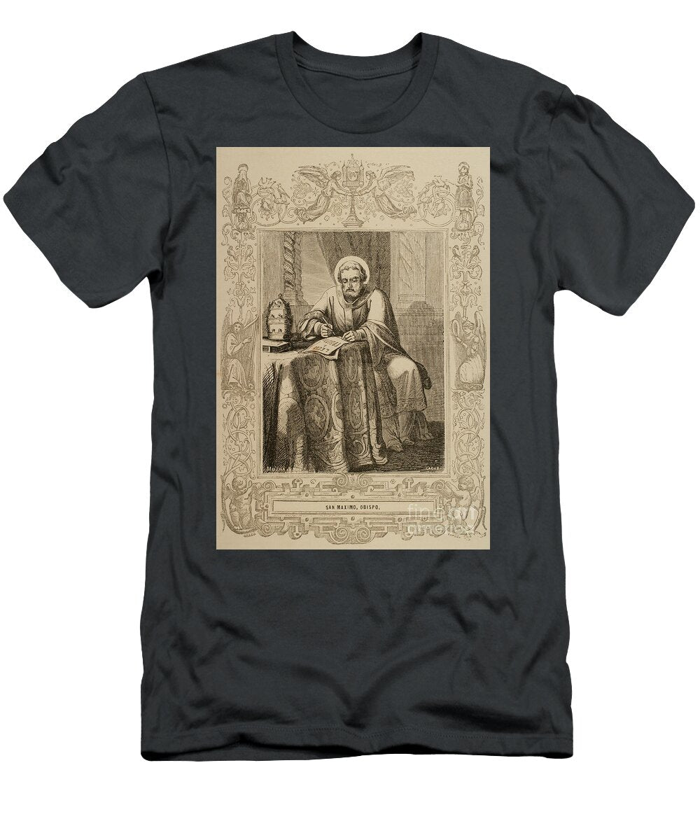Maximus the Confessor 580 662 Christian Monk Portrait Unknown Artist T-Shirt