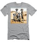 Meerkats Clustered Together Standing Guard on Sandy Plains Rhys Jacobson T-Shirt